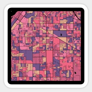 Surrey Map Pattern in Purple & Pink Sticker